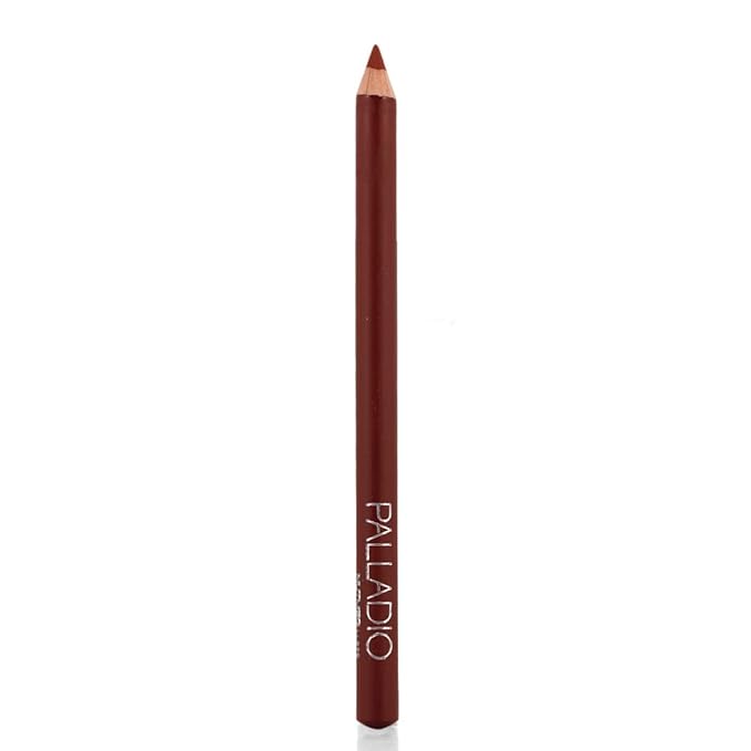 Palladio Lip Liner Pencil, Wooden, Firm yet Smooth, Contour and Line with Ease, Perfectly Outlined Lips, Comfortable, Hydrating, Moisturizing, Rich Pigmented Color, Long Lasting, Nutmeg