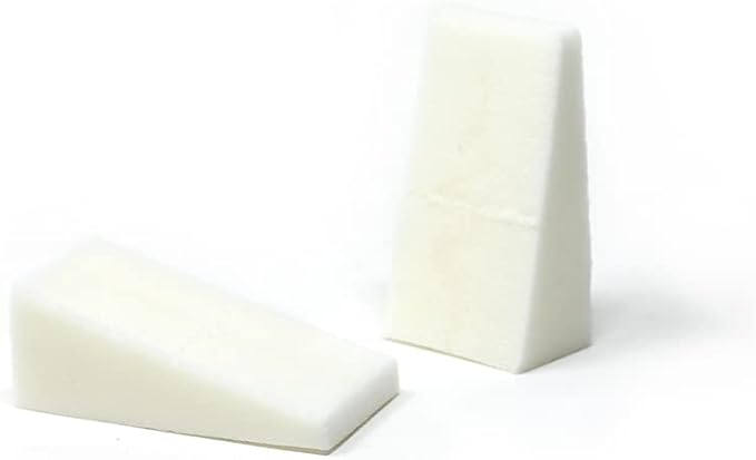 Amazon Basics Cosmetic Rectangular Foam Wedges For Makeup, 32 Count, White (Pack of 2)