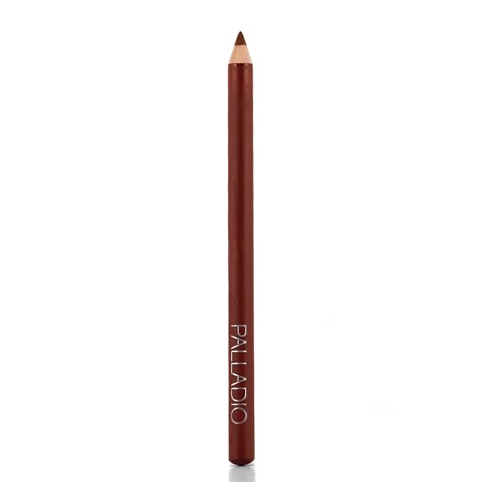Palladio Lip Liner Pencil, Wooden, Firm yet Smooth, Contour and Line with Ease, Perfectly Outlined Lips, Comfortable, Hydrating, Moisturizing, Rich Pigmented Color, Long Lasting, Walnut