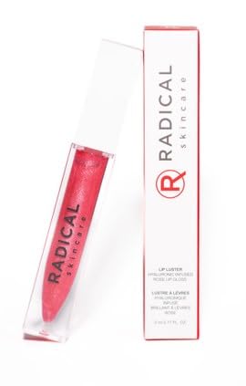 Radical Skincare Lip Luster Hyaluronic Infused Rose Lip Gloss – High Shine, Hydrating Formula for Soft, Radiant Lips | Cruelty-Free, Soy-Free, GMO-Free (5 ml)