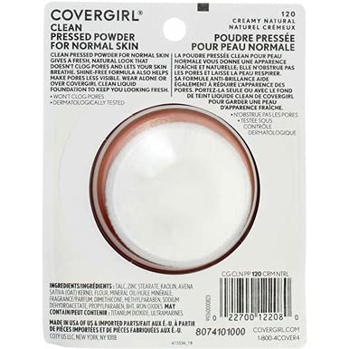 (Pack 2) CoverGirl Clean Pressed Powder Creamy Natural 0.39 Ounce