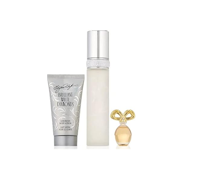 Elizabeth Taylor Brilliant White Diamonds Ladies Gift Set With Spray, Body Lotion & Perfume