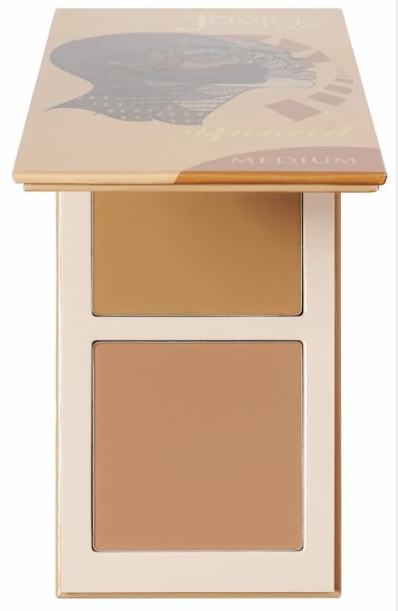Juvia's Place Bronzed Duo Bronzer Medium - Soft Matte Bronzer, Contour Powder, Long-Wearing & Buildable Bronzing Powder - Suitable for Medium Skin Tone