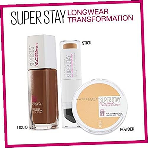 Maybelline Super Stay Full Coverage Powder Foundation Makeup, 1 Count