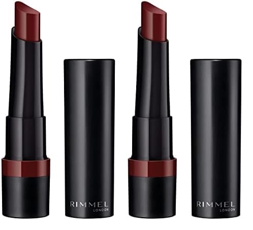 Rimmel Lasting Finish Matte Lipstick, 560 Crimson Desire (Pack of 2)