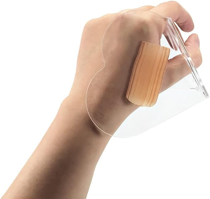 2 Pcs Clear Acrylic Nail Art Palettes Heart