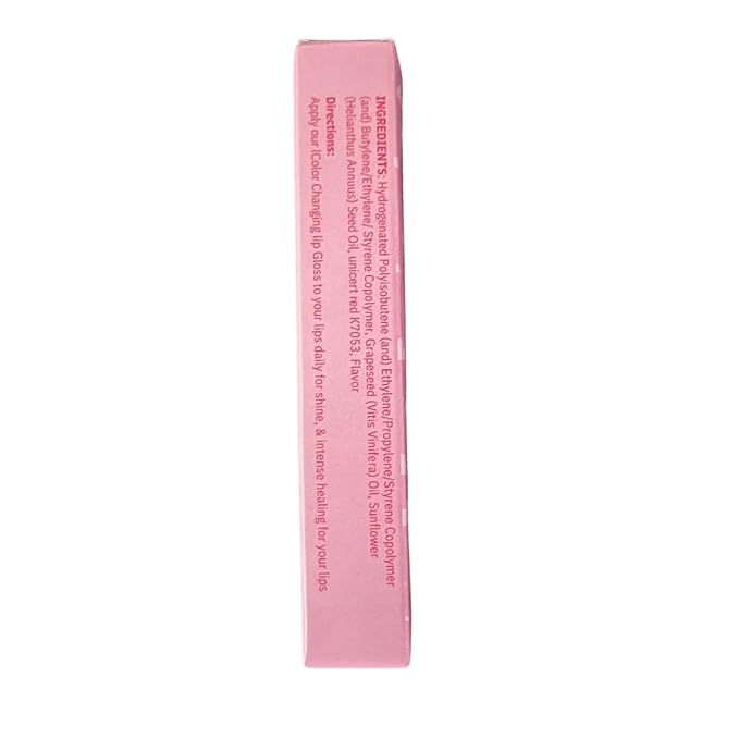 Just Glow Skincare & Beauty Magic Lips Color Changing Lip Gloss - Color Changing Lip Oil - Non-sticky, Hydrating, Moisturizing, Repairing and Nourishing Lip Gloss- Strawberry Cheesecake (0.25oz)
