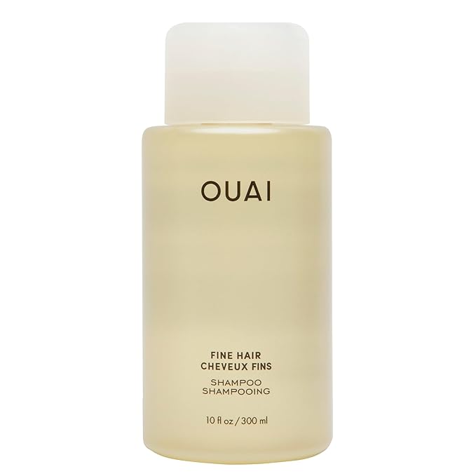 OUAI Fine Shampoo - Volumizing Shampoo with Strengthening Keratin, Biotin & Chia Seed Oil for Fine Hair - Delivers Clean, Weightless Body - Paraben, Phthalate & Sulfate Free Hair Care (10 Fl Oz)