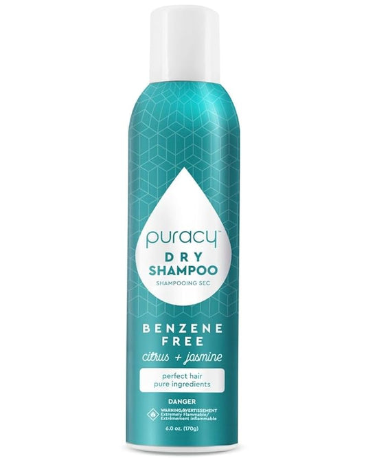 Puracy Natural Dry Shampoo For Women - Plant-Powered Cleansing Volumizing Revitalizing Dry Shampoo As Seen on TikTok, Benzene-Free, Non-Toxic, Oil Absorbing for All Hair Types (Citrus & Jasmine, 6 oz)