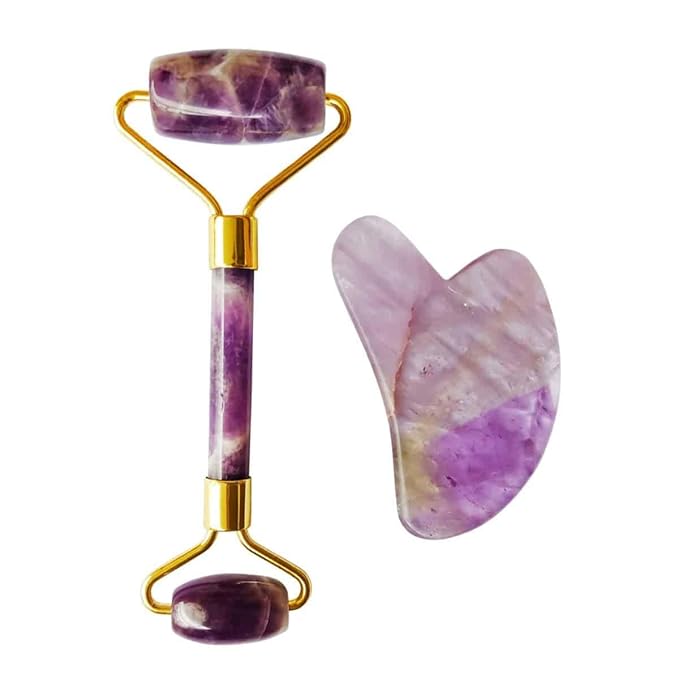 Amethyst Massage Roller and Gua sha Anti-aging
