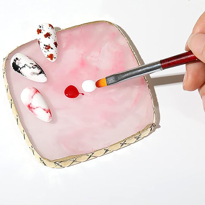 Square Nail Art Palette Painting Makeup Palette Tray