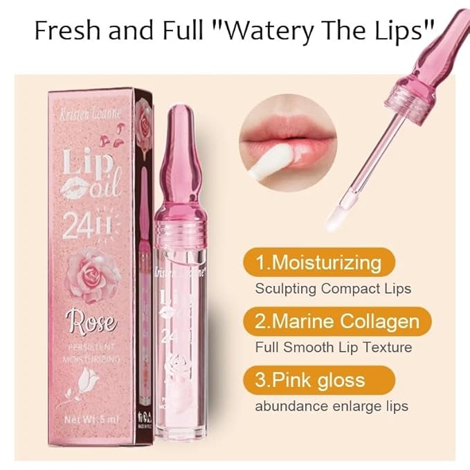 Rose Lip Oil Moisturizing Nourishing Repair