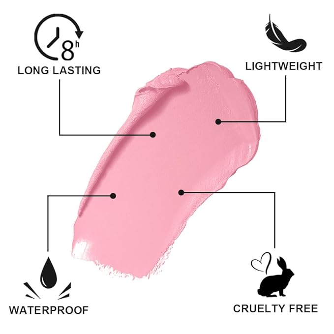 Blush Stick, Multi-use Blush Stick for Cheeks, Eyes, Lips, Silky Creamy Face Stick for Old Women & Mature Skin, Blendable and Buildable Color, Long Lasting Waterproof Non-greasy Formula (#19, Blush)