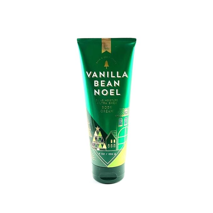 Bath & Body Works Vanilla Bean Noel Ultra Shea Body Cream, 8 Ounce, Multicoloured