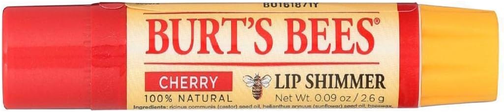 Burt's Bees Lip Shimmer, Cherry 0.09 Ounce (Pack of 4)