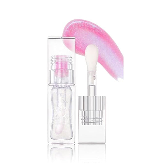 Hydrating Lip Gloss Transparent Lip Care,Magic Color Changing Moisturizing Lip Glow Oil Plumping Glimmer Glow Lipstick, Long Lasting Non-sticky Fresh Texture Lip Oil(Q2394-1#Change Color)