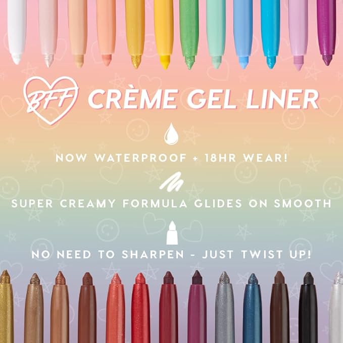 Colourpop Crème Gel Waterproof Eyeliner - 18HR Wear, Ultra-Pigmented Eyeliner Pencil with Matte & Metallic Finishes - Smudge-Proof, Vegan & Cruelty-Free - Charmer (0.01 oz)