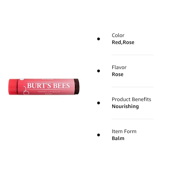 Burt's Bees Tinted Lip Balm, Rose,