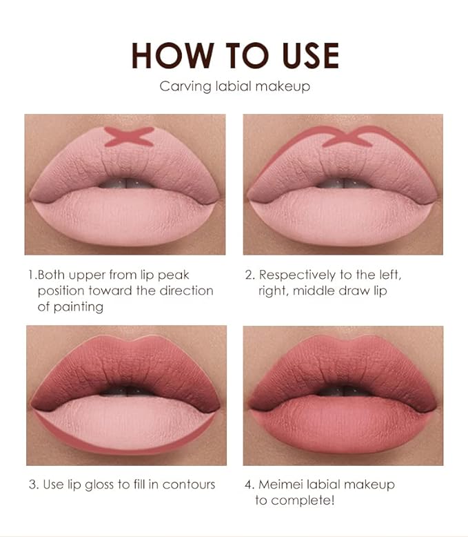 BestLand 6Pcs Matte Liquid Lipstick + Lip Liner