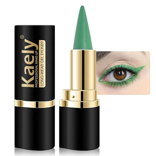 Kaely Light Green Gel Eyeliner Pencil,Waterproof Smudge Proof Eye Liner Pen,Cat Eye Goth Halloween Makeup,Eye Black Face Paint Lipstick Crayon,Color Colorful Eyeliner Eyeshadow Stick,08