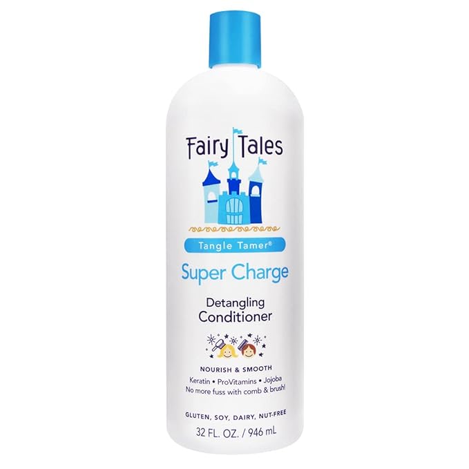 Fairy Tales Tangle Tamer Super Charge - Detangling Conditioner for Kids - Paraben Free, Sulfate Free, Gluten Free, Nut Free- 32 oz