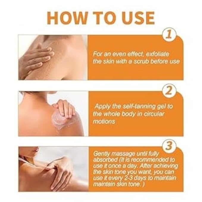 Luxury Intensive Tanning Gel, Natural Tanning Accelerator Cream Gel, Brown Tanning Gel,Tanning Gel for Sunbeds & Outdoor Sun (2 pcs)