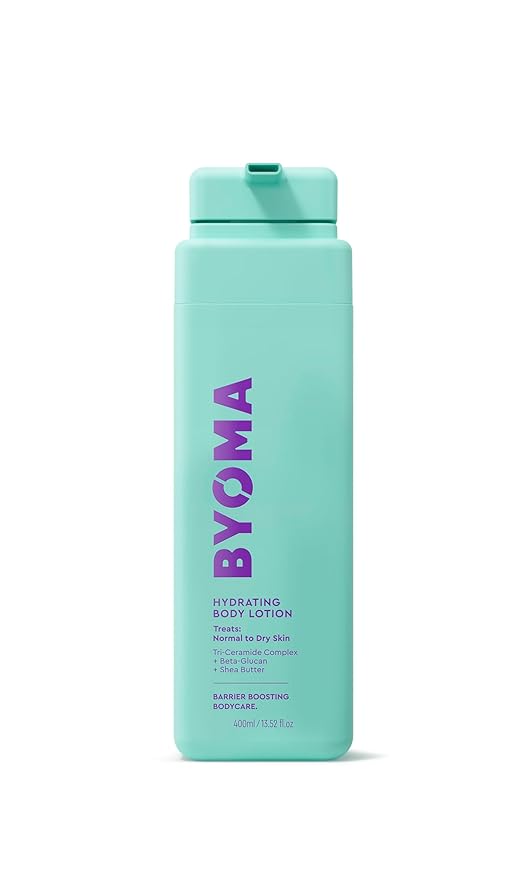 BYOMA Hydrating Body Lotion - Deeply Hydrates & Nourishes with Tri-Ceramide Complex, Shea Butter & Beta Glucan Skin Barrier, 13.52 Fl. Oz