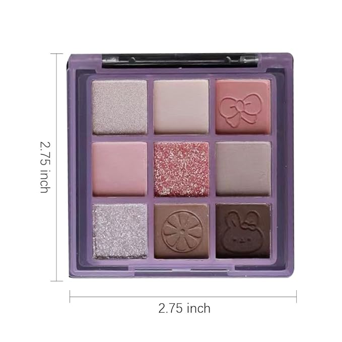 Eyeshadow Palette Makeup- 9 Colors Rose Gold Dark Brown Colorful Eyeshadow Palette Matte Shimmer Korean Natural Eye Shadow palettes Highly Pigmented Naturing-Looking Long Lasting (20#)