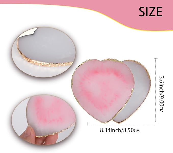 Nail Polish Palette, 2Pcs Resin Nail Art Palette,