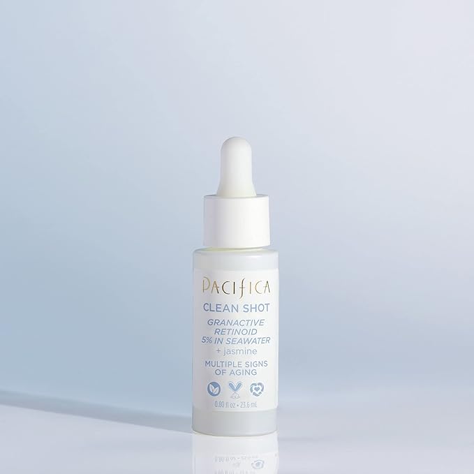 Face Serum by Pacifica - Clean Shot Granactive Retinoid 5% Solution – Anti-Aging Facial Serum with Advanced Retinoid Complex for Fine Lines & Smoother Texture, Vegan & Cruelty-Free, 0.8 Oz