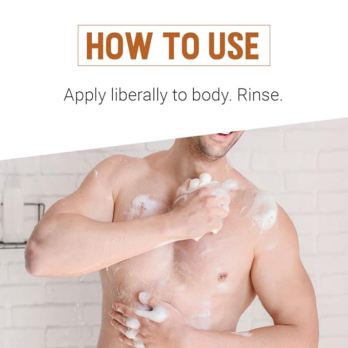 Woody's Activated Charcoal Body Wash for Men - Deep Cleansing, Exfoliating Face & Body Wash, Hydrating Formula with Walnut Extracts, Fresh Scent, 8 oz