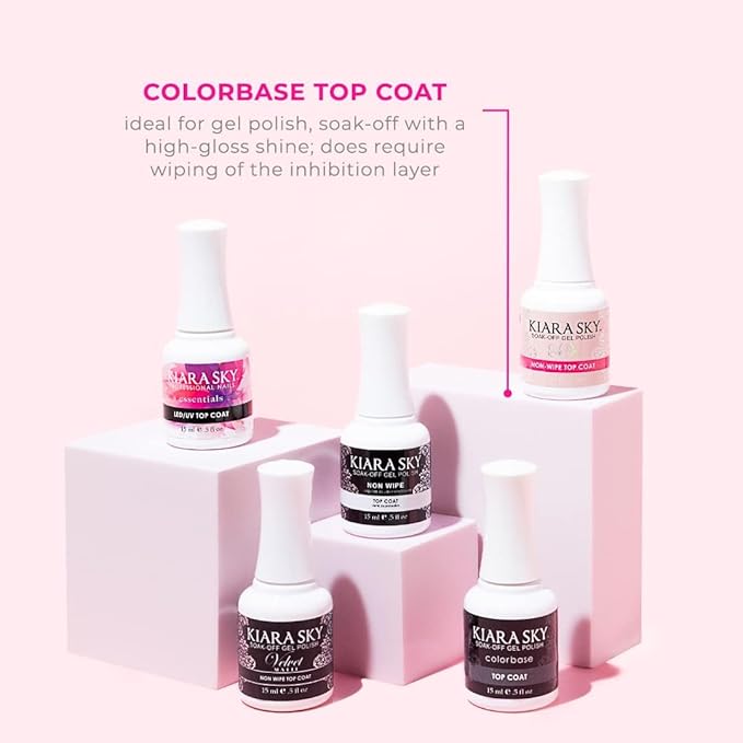KIARA SKY Gel Polish Base Coat - creates an adhesive bond between the nail plate and gel polish 0.5 fl oz