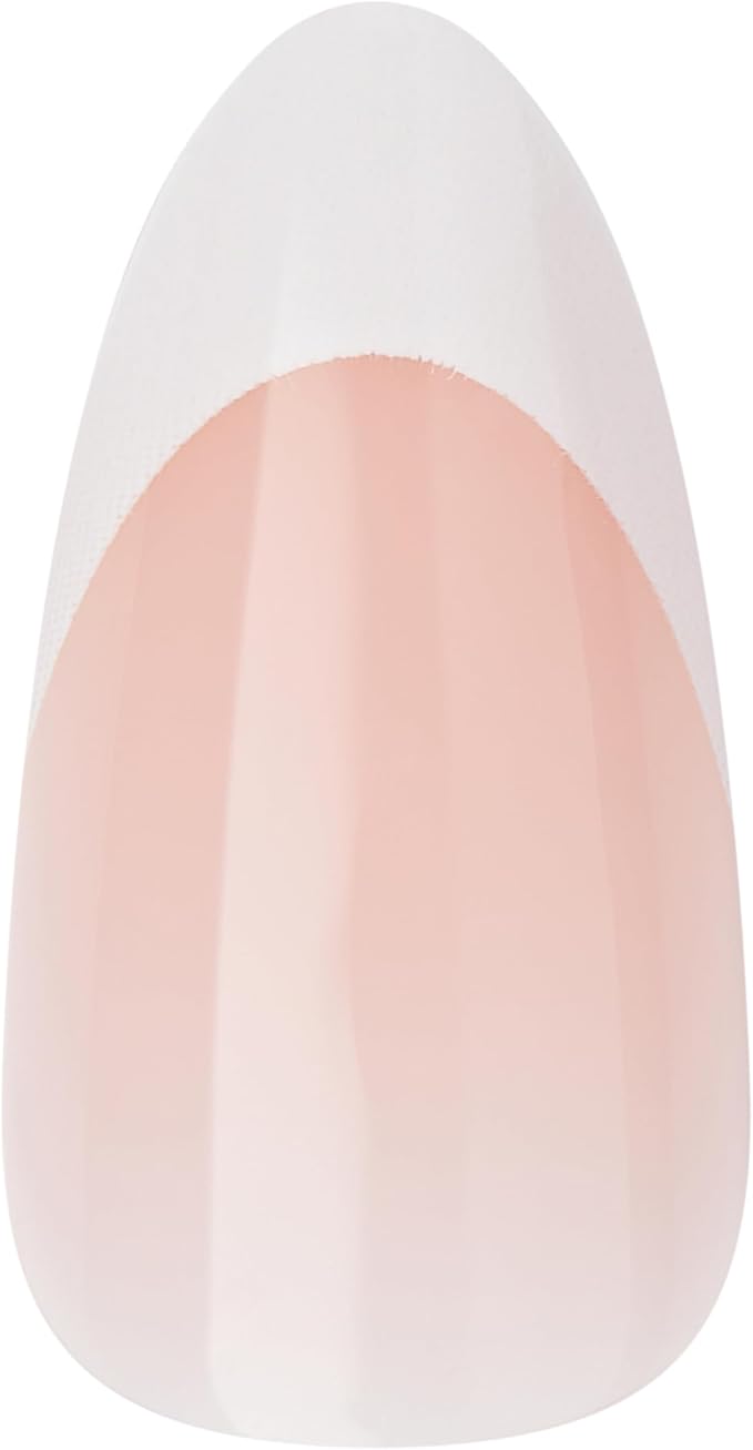 KISS Classy Nails Premium, Press-On Nails, Nail glue included, 'Highlights', French, Medium Size, Almond Shape, Includes 30 Nails, 2g glue, 1 Manicure Stick, 1 Mini File