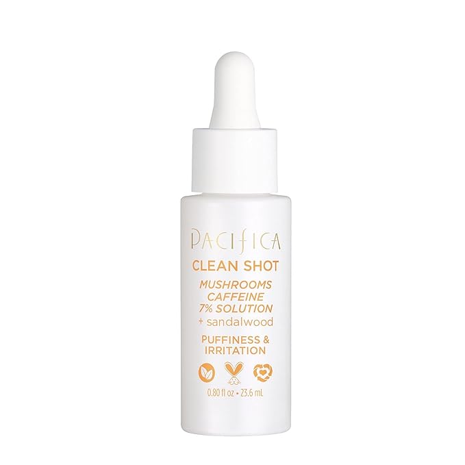 Face Serum by Pacifica - Clean Shot Hyaluronic Acid 5% Solution with Rose, Jasmine & Peony – Hydrating Facial Serum for All Skin Types, Vegan & Cruelty-Free, 0.8 oz