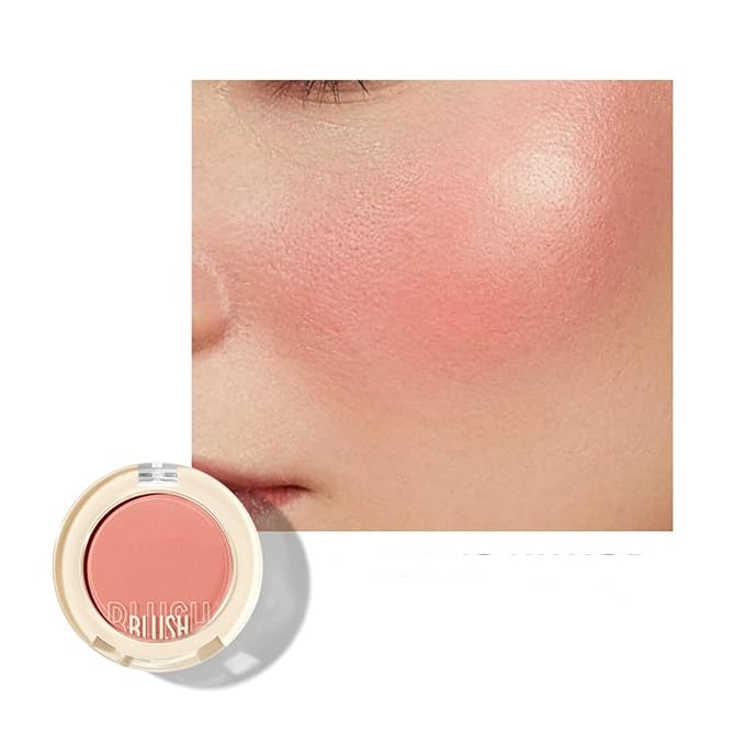 Shiny Blush 12 Color Cream High-Pigmented Buildable Face Blush Long-Lasting Natural Look Face Blush for Cheeks (Color 06)