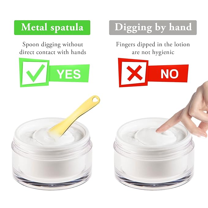 Sibba Facial Makeup Spatula Face Beauty Mask Applicator 6 Pieces Tiny Mini Gold Silver Metal Spoons Set Cosmetic Scraper Skincare Skin Cream Lotion Mixing Slide Scoop