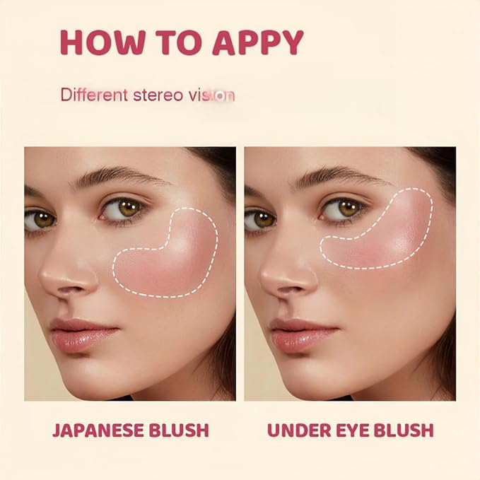 Shiny Blush 12 Color Cream High-Pigmented Buildable Face Blush Long-Lasting Natural Look Face Blush for Cheeks (Color 06)