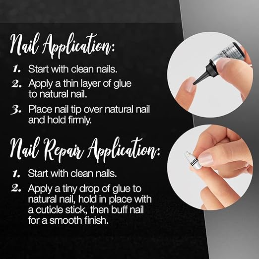 Ardell Professional Nail Glue, Superior Hold, Long-Lasting Adhesive for Fake Nails, Press On Nails & Nail Repairs, Quick-Drying Formula, 5g