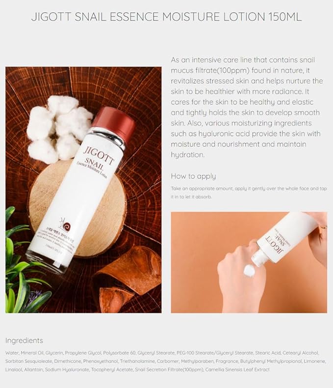 Snail Essence Moisture Skin Care 3Set, Anti-Aging