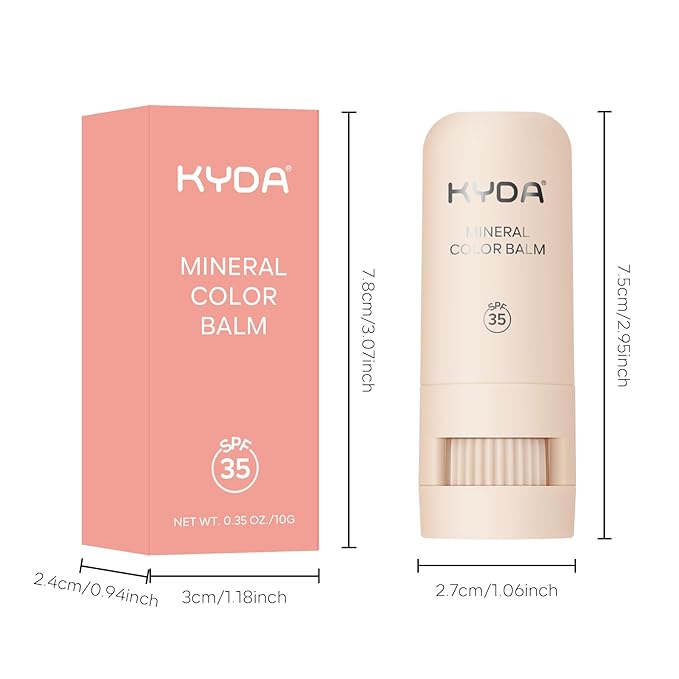 Mineral Color Balm, SPF 35 Multi Color Stick for Lips, Cheeks& Eyes, Blendable Creamy Lightweight Formula, Buildable Shimmer Finish, Multiuse Makeup Stick, Guava