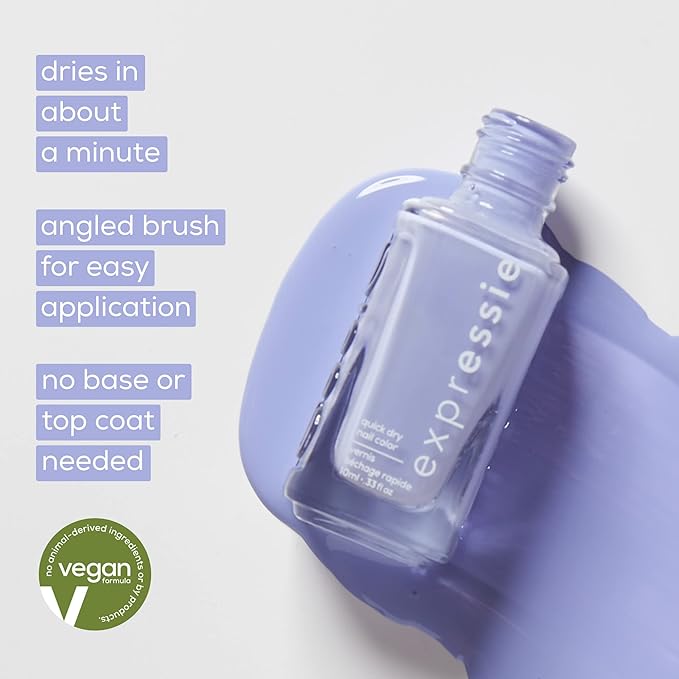 Essie expressie, Quick-Dry Nail Polish, 8-Free Vegan, Slate Vegan,