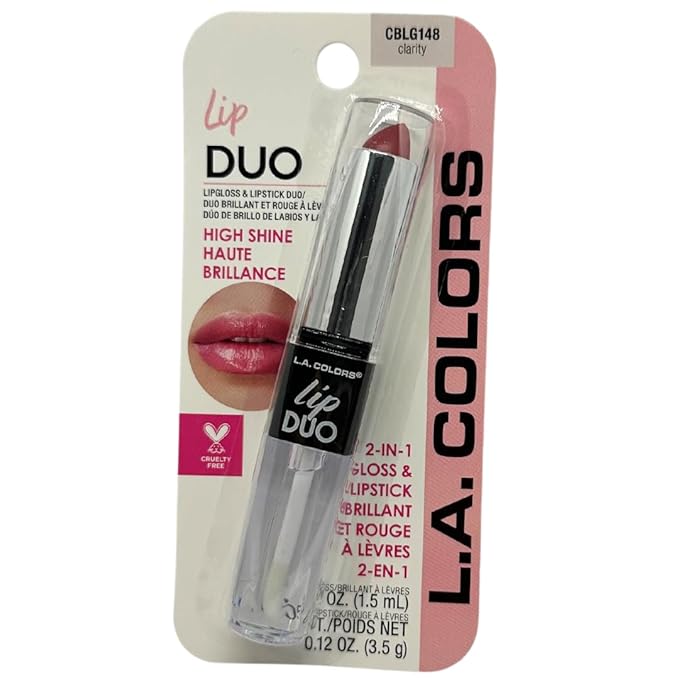 L.A.Colors Lip Duo Gloss/Lipstick CBLG148 Clarity