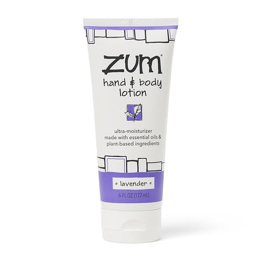 Zum Indigo Wild Hand & Body Lotion - Natural Hand Lotion for Dry Hands - Body Lotion for Women & Men - Body Moisturizers Include Shea Butter, Jojoba Oil & More - Lavender Scent - 6 fl oz