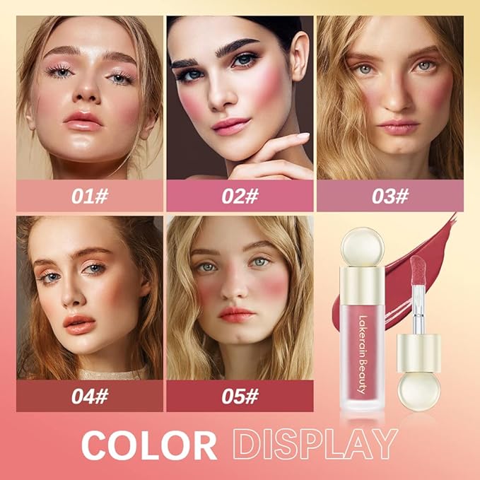 Liquid Blush For Cheeks, Soft Velvet Cream Blush Makeup (2#)