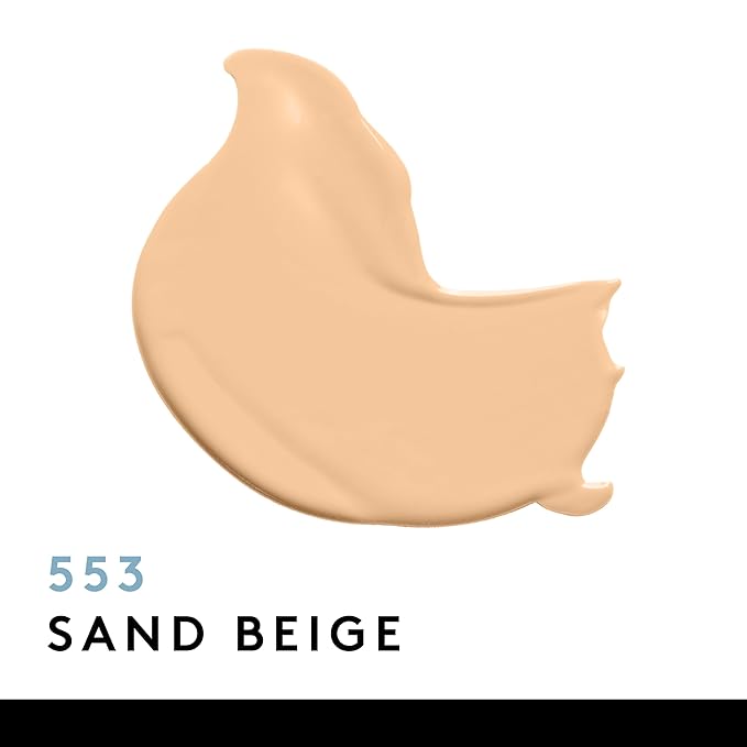 COVERGIRL Clean Matte Liquid Foundation, Sand Beige 553, Pack of 1