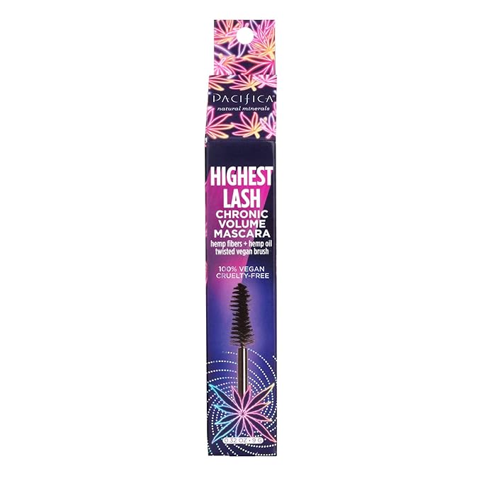 Pacifica Beauty, Highest Lash Chronic Volume Mascara, Black, Lash Lift + Conditioning, Vitamin B + Coconut, Silicone, Sulfate + Paraben Free, Vegan and Cruelty Free