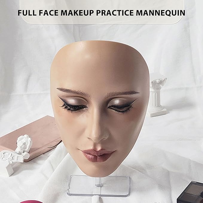 Silicone Full Face Mannequin, Makeup Mannequin 20ml