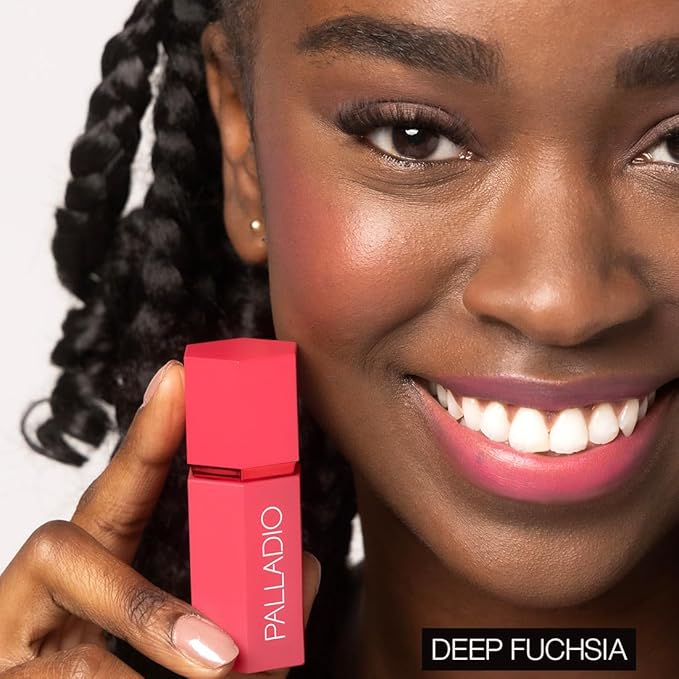 Palladio Liquid Blush for Cheeks & Lips 2-in-1 Deep Fuchsia
