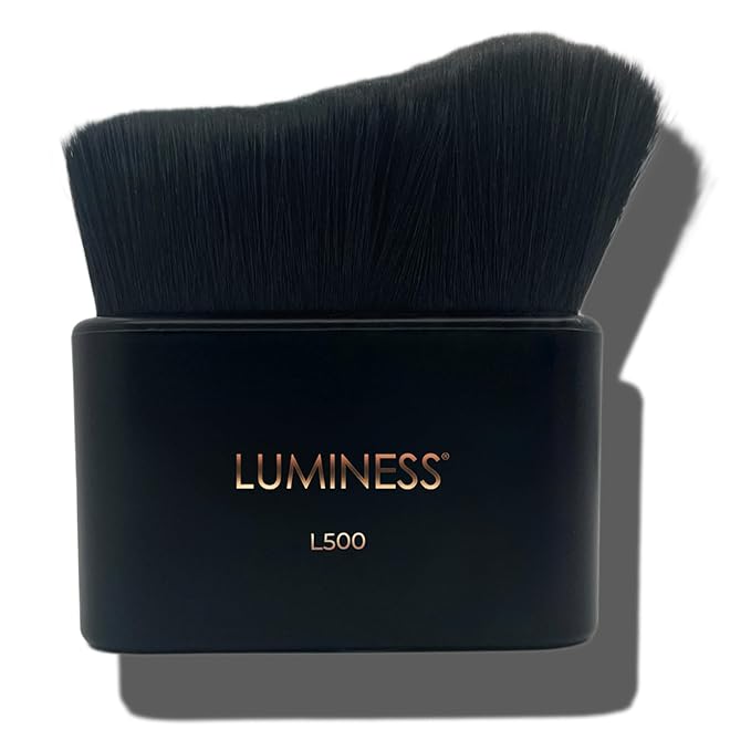 LUMINESS Professional-Grade L500 Buffing Makeup Brush - Angled Natural-Looking Finish