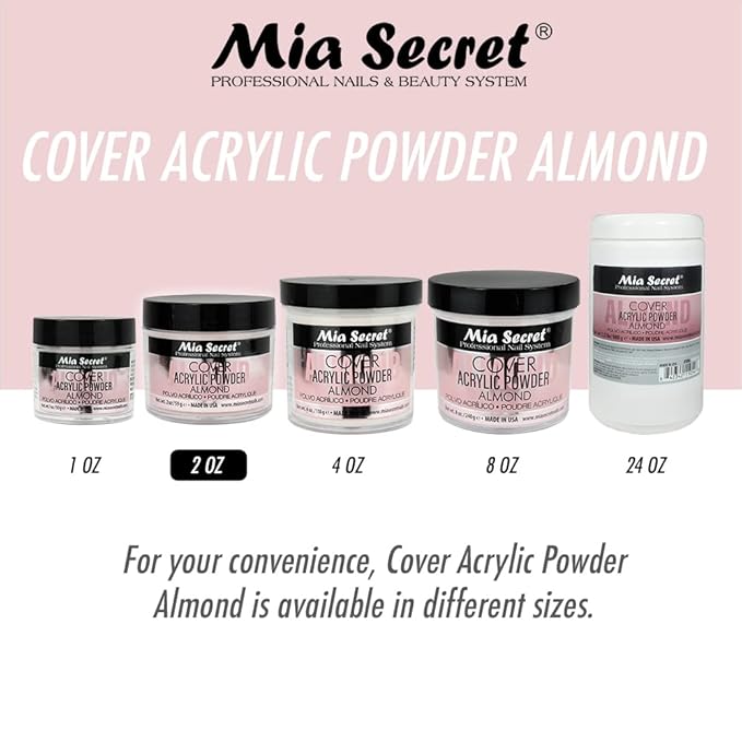 Mia Secret Acrylic Powder Cover Almond 2 oz.